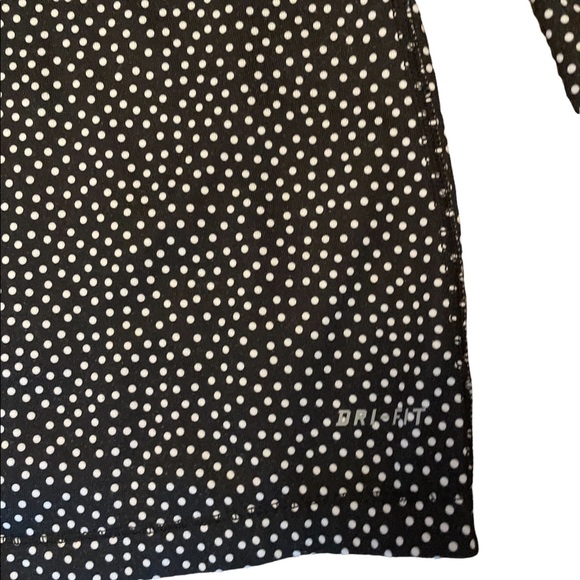 Nike Pro Half Zip Dry Fit Training Top. Black/White Dot Long Sleeved. Size S - Picture 7 of 9